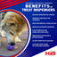 Cross Bones Bully Stick Holder &amp; Chew Toy for Heavy Chewers | Purple | USA Made Rubber Dog Toys SodaPup/True Dogs, LLC