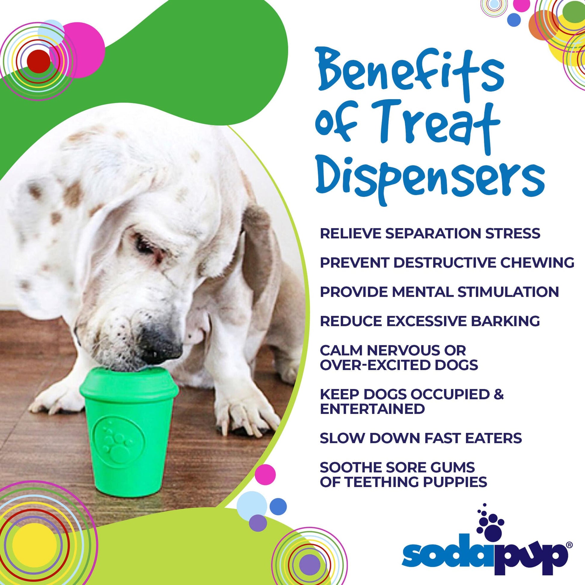 Coffee Cup Rubber Dog Chew Toy for Power Chewers | Treat Dispenser | USA Made Rubber Dog Toys SodaPup/True Dogs, LLC
