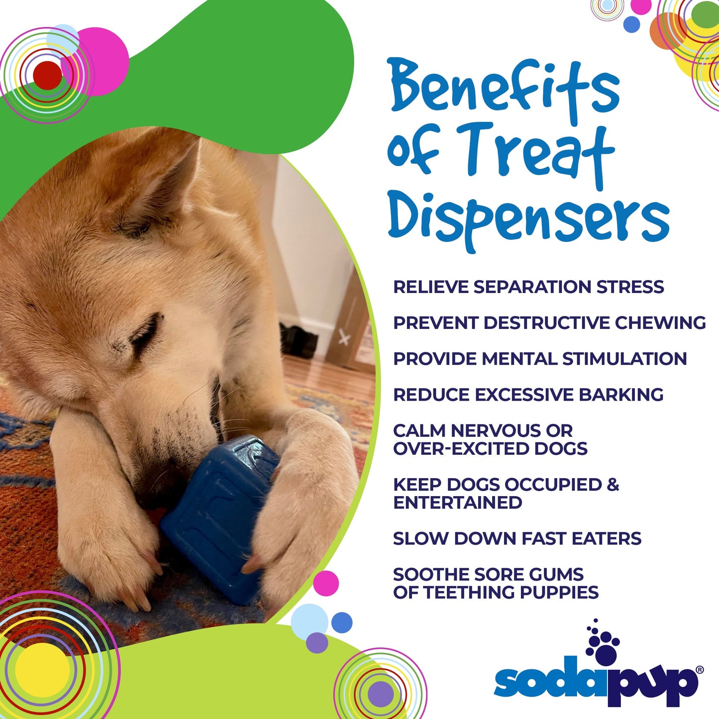 Love Cube eDispenser - Durable Rubber Chew Toy & Treat Dispenser | USA Made Rubber Dog Toys SodaPup/True Dogs, LLC
