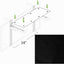 Hanging Cat Bed Hammock Black Canvas 26" Cat Hammock Catastrophic Creations