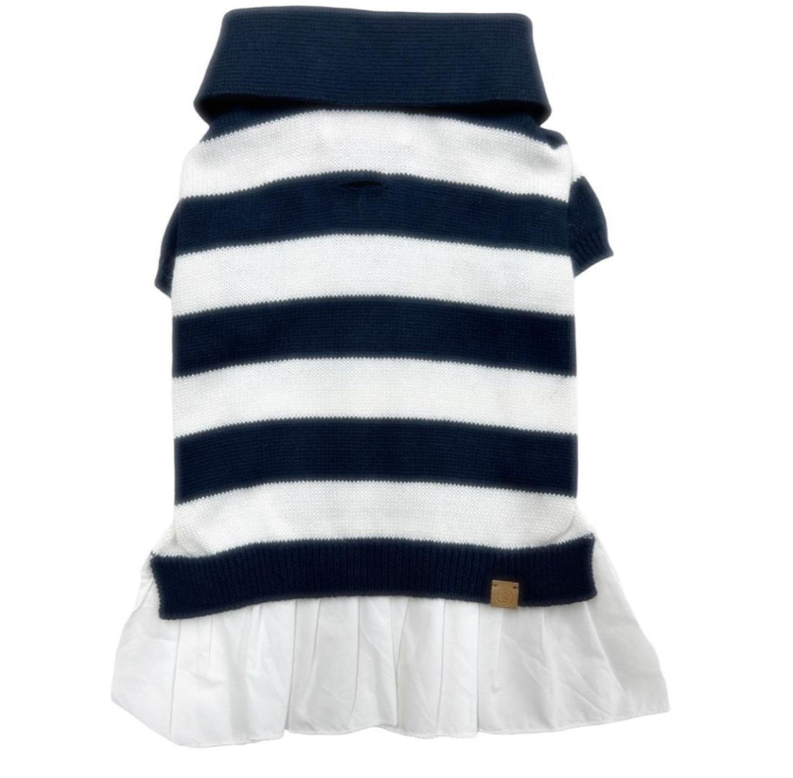 ‘Gladys’ Cashmere blend Polo Dress Sweater BESPOKE PAWS