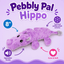 Pebbly Pal Plush Dog Toy with Squeaker 8" Pebbly Pal Hippo Dog Toys Dogline