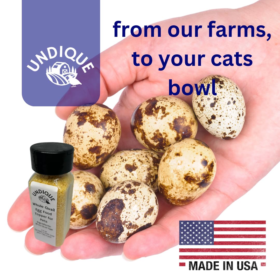 Quailicious Boost - Made in USA High-Protein Quail Egg Cat Food Topper, Freeze-Dried for Cat Digestive Health - Nutrient-Rich, Grain-Free Digestive Support for Cats, Ideal for Picky Eaters Quailz.com by Undique LLC