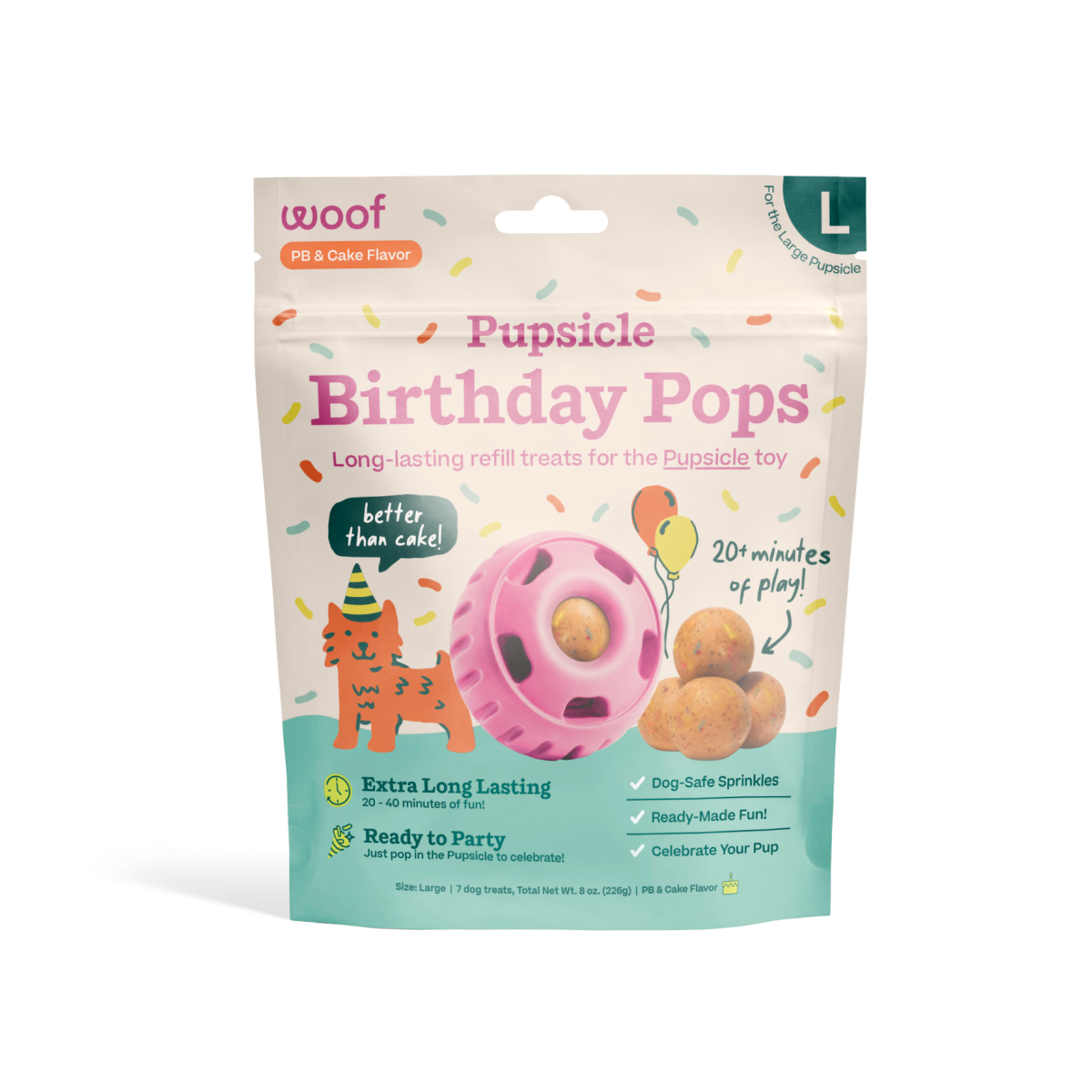 Birthday Pops Large Woof