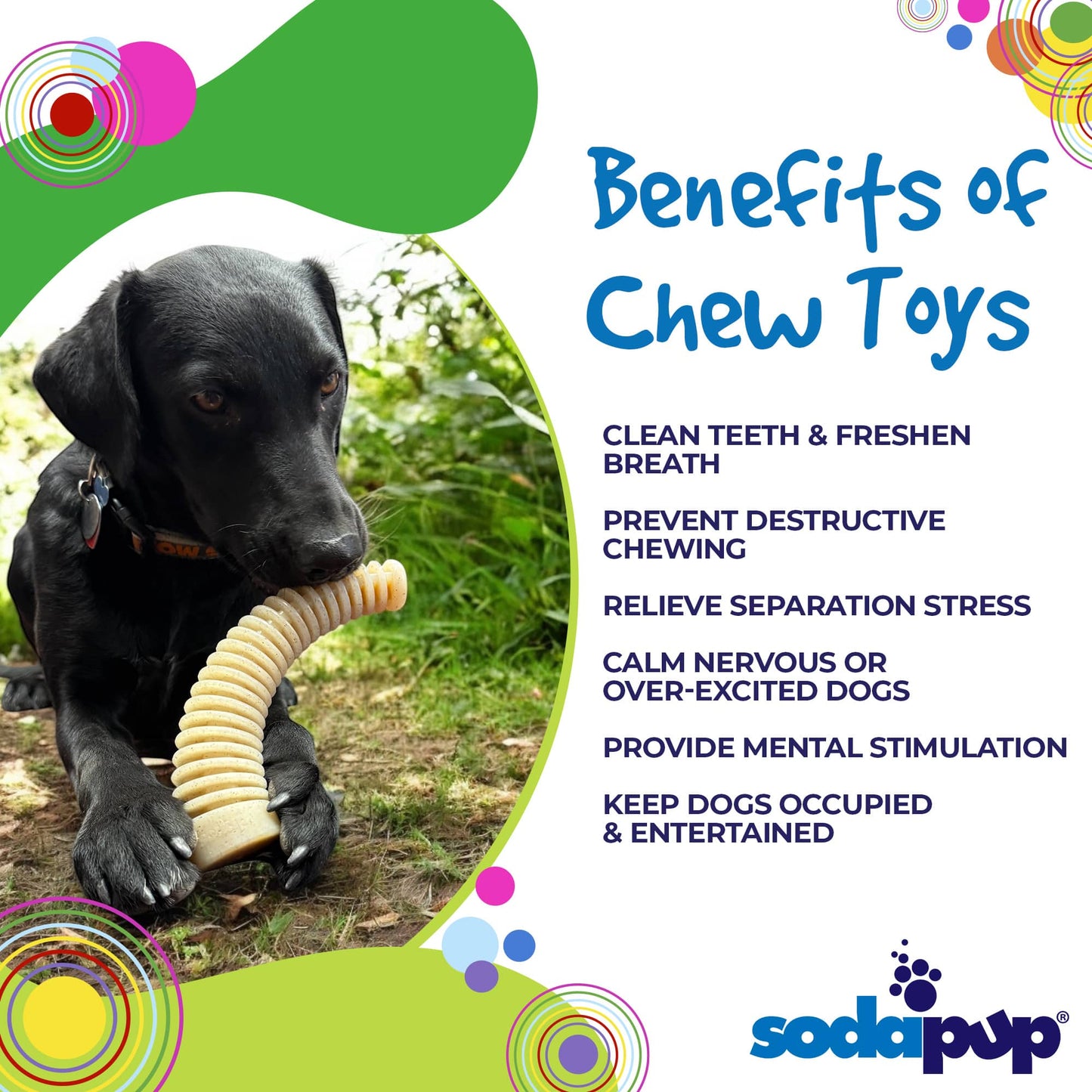 Flufflehorn Dental Antler - Indestructible Nylon Dog Chew Toy XL | USA Made Nylon Dog Toys SodaPup/True Dogs, LLC