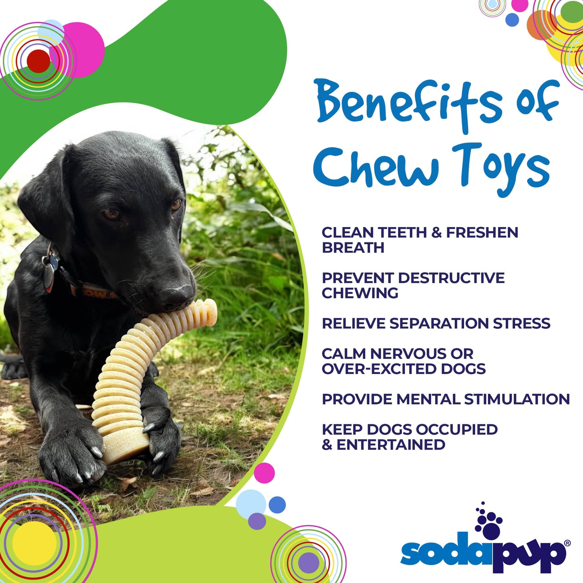 Flufflehorn Dental Antler - Indestructible Nylon Dog Chew Toy XL | USA Made Nylon Dog Toys SodaPup/True Dogs, LLC