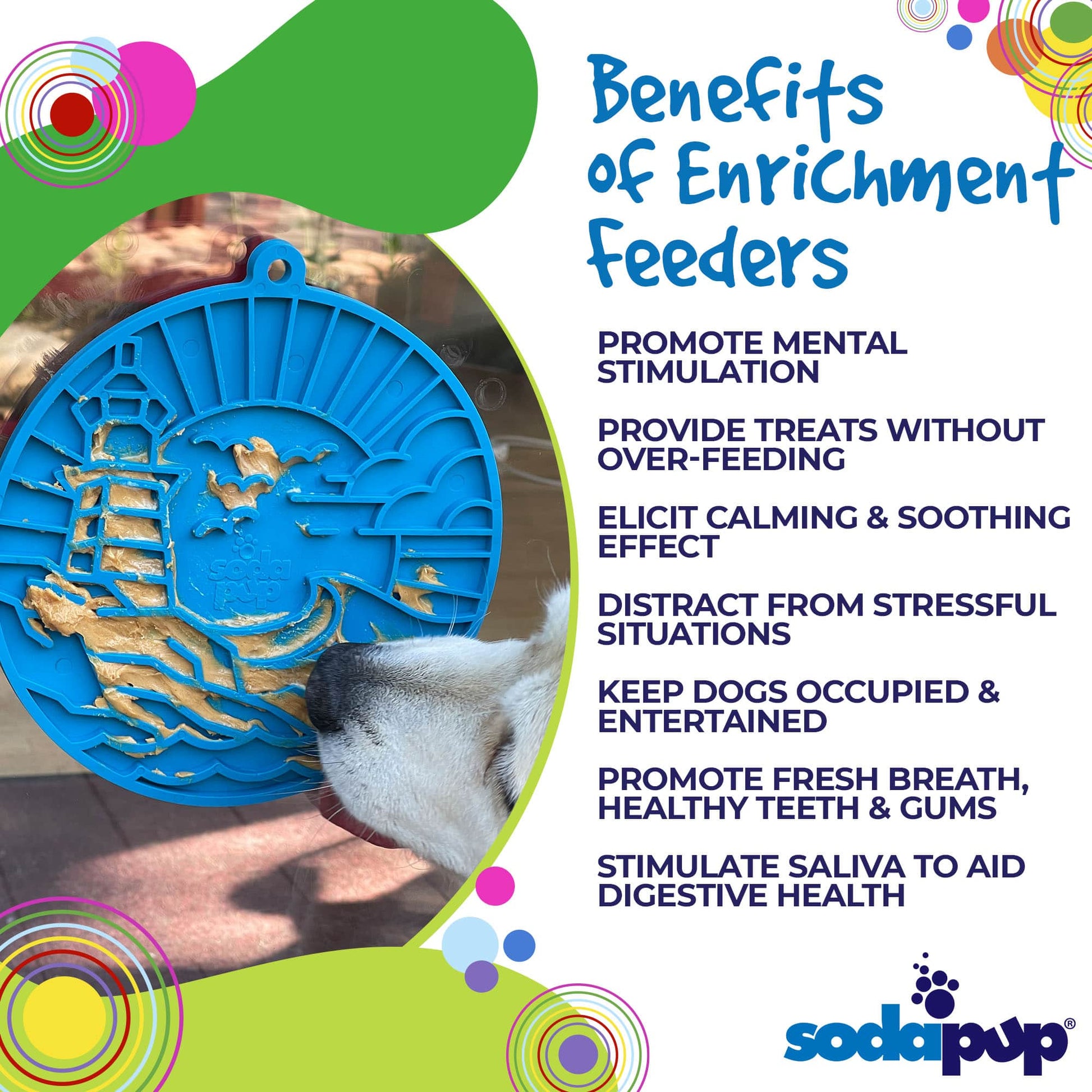 Lighthouse eMat - Enrichment Lick Mat For Dogs and Cats - With Suction Cups | USA Made EMAT SodaPup/True Dogs, LLC