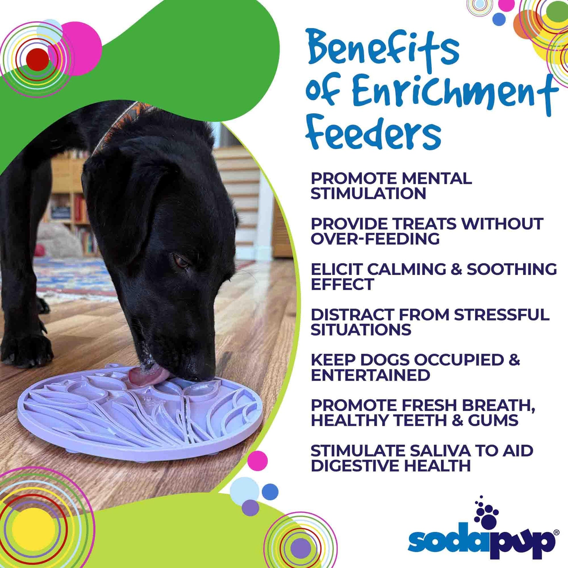 Tulip Design eMat - Enrichment Lick Mat For Dogs and Cats - With Suction Cups | USA Made EMAT SodaPup/True Dogs, LLC