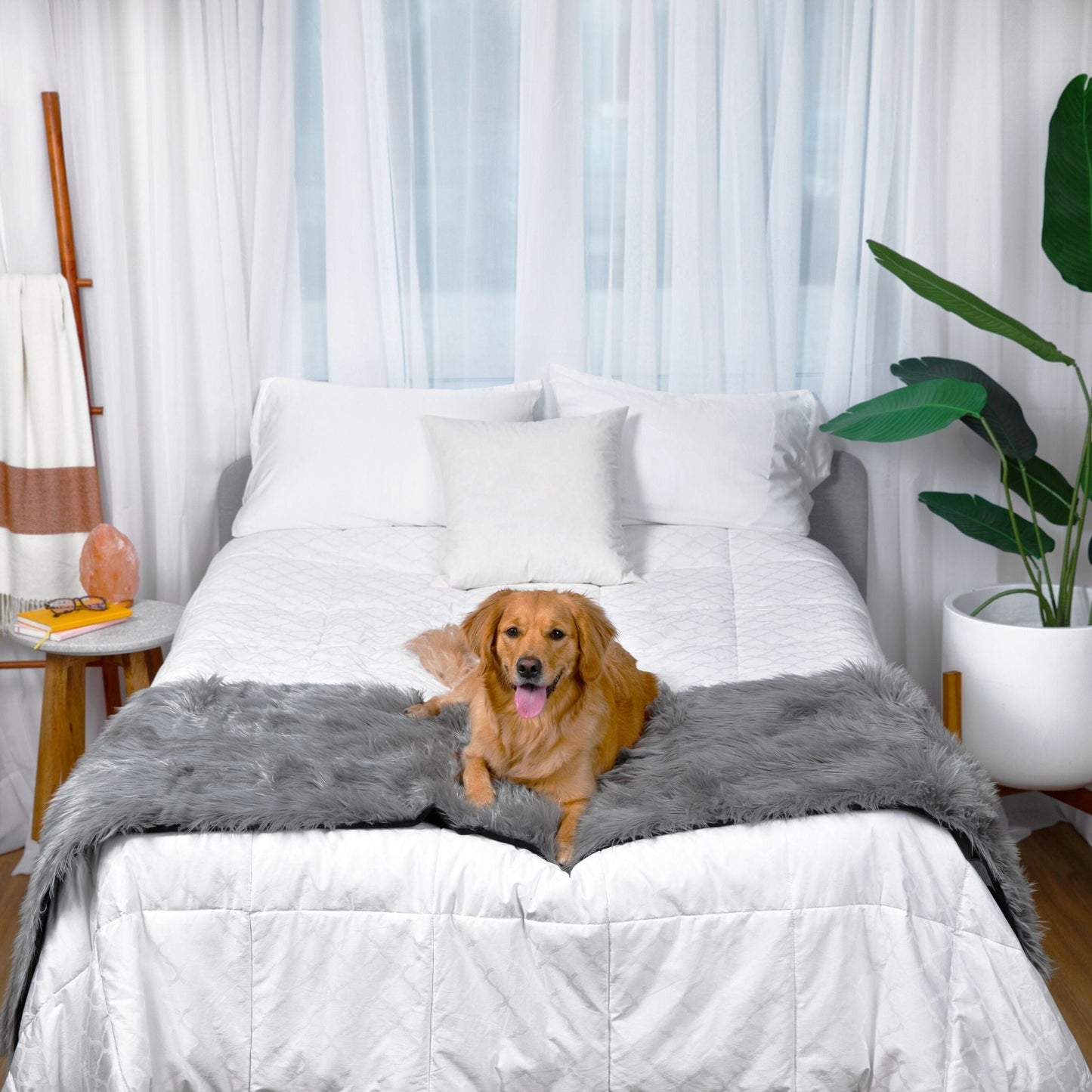 PupProtector™ Waterproof Bed Runner - Charcoal Grey Dog Blanket Paw.com