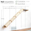Slanted Cat Scratcher for Wall Natural Bamboo 4-Tier Double Charcoal Gray Canvas Cat Scratcher Catastrophic Creations