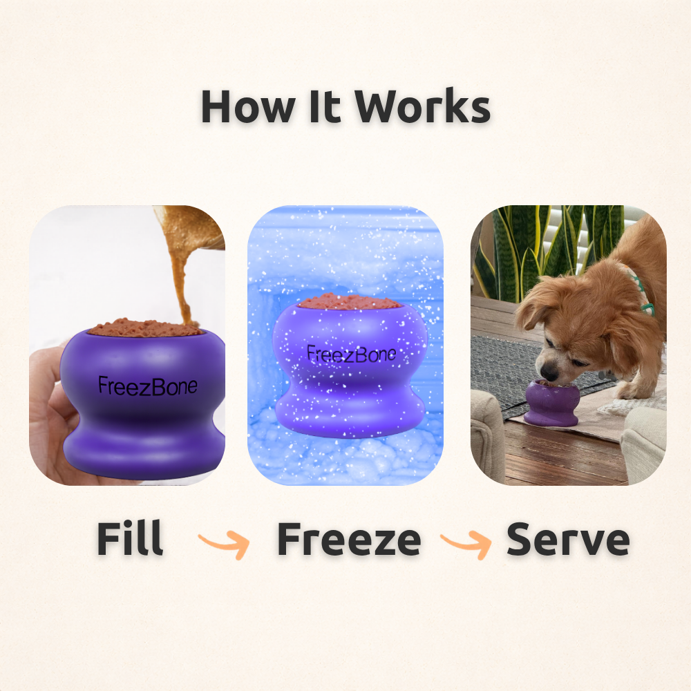 Freezball - Durable Fillable Dog Chew Bone Freezbone