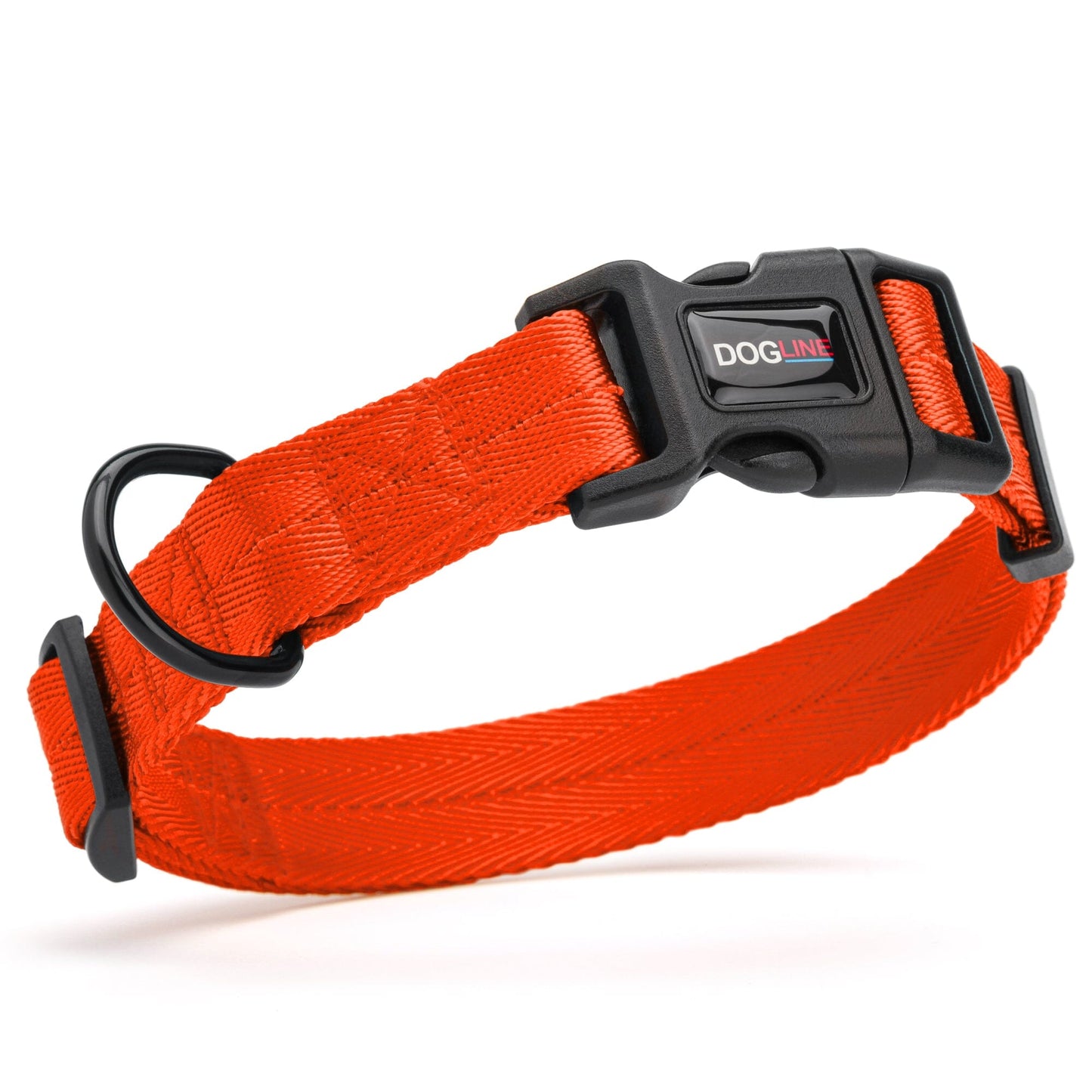 Nylon Flat Dog Collar Orange Dog Collars Dogline