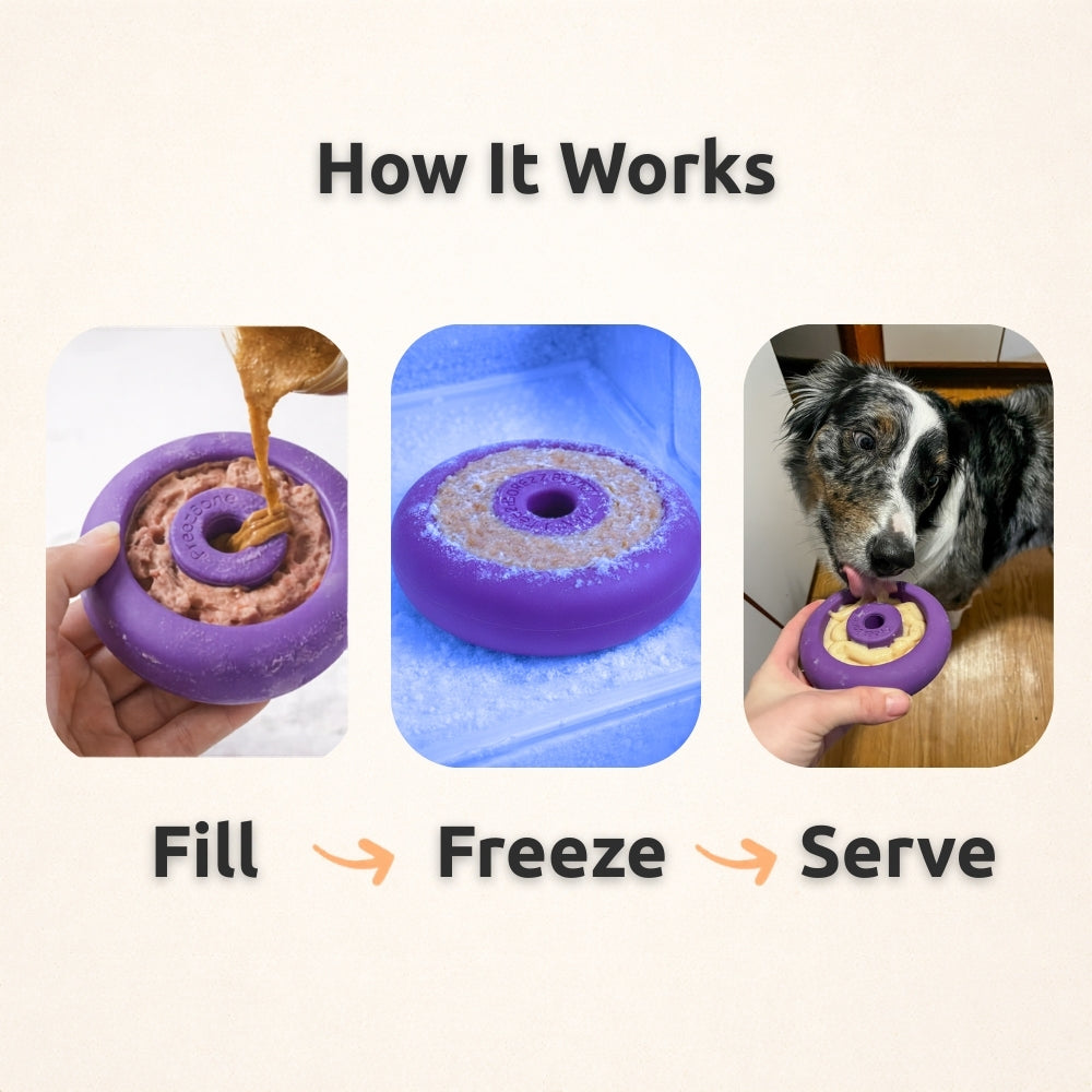 Freez Doughnut - Super Durable Treat Toy Freezbone