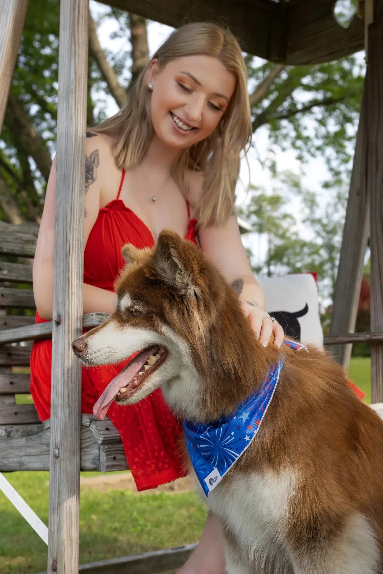 Patriotic Dog Bandana bandana Aria the Fox