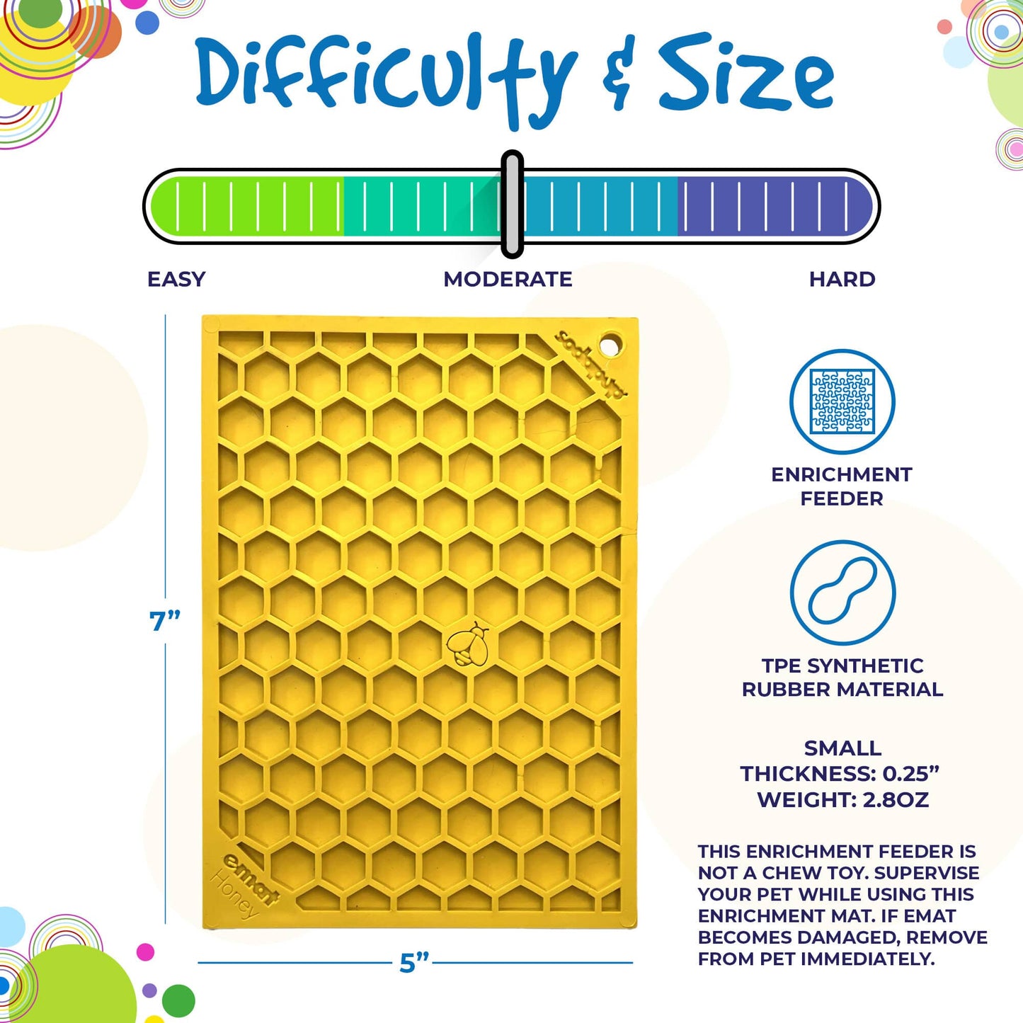 Honeycomb eMat - Enrichment Lick Mat for Dogs and Cats | eMat Enrichment Toy for Anxiety Relief | SodaPup EMAT SodaPup/True Dogs, LLC