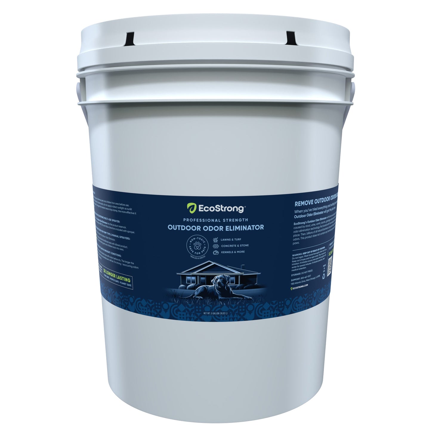 Outdoor Odor Eliminator - 5 Gallon Pail Pet Odor & Stain Removers EcoStrong