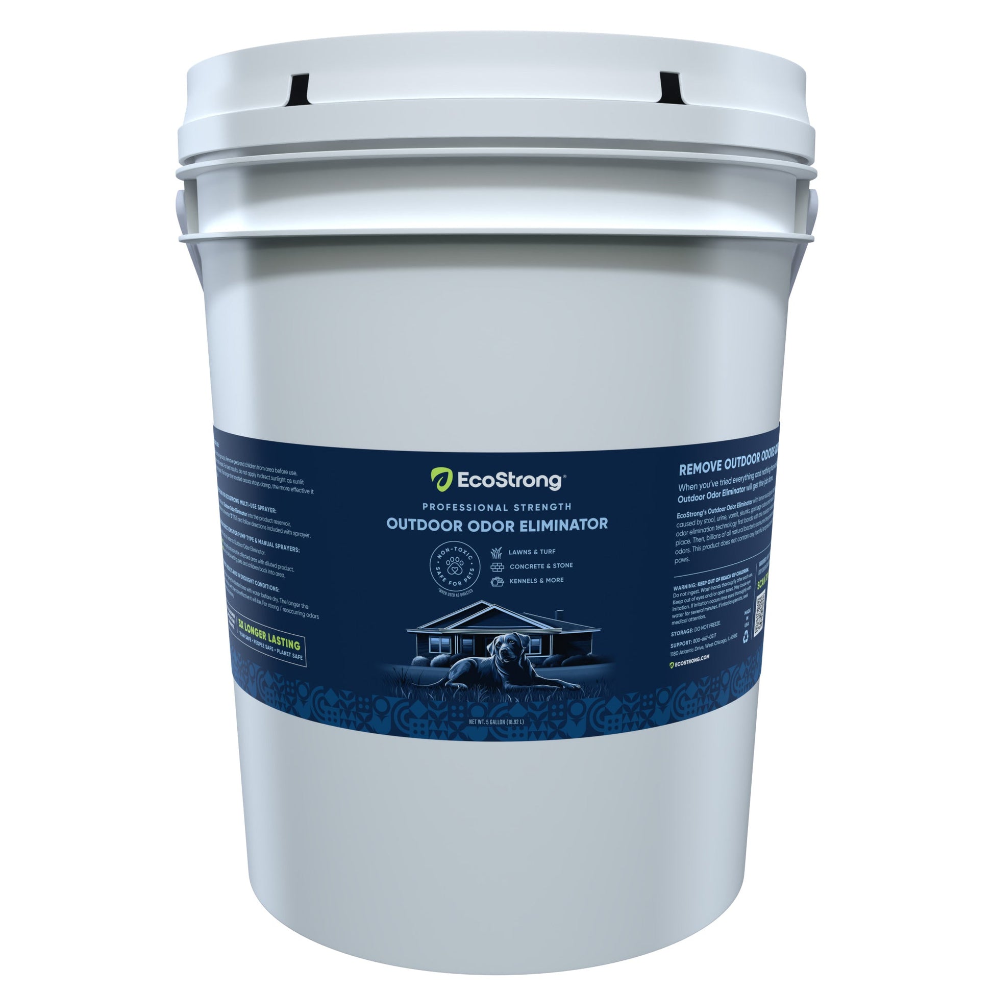 Outdoor Odor Eliminator - 5 Gallon Pail Pet Odor & Stain Removers EcoStrong
