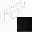 Hanging Cat Bed Hammock Black Canvas 34" Cat Hammock Catastrophic Creations