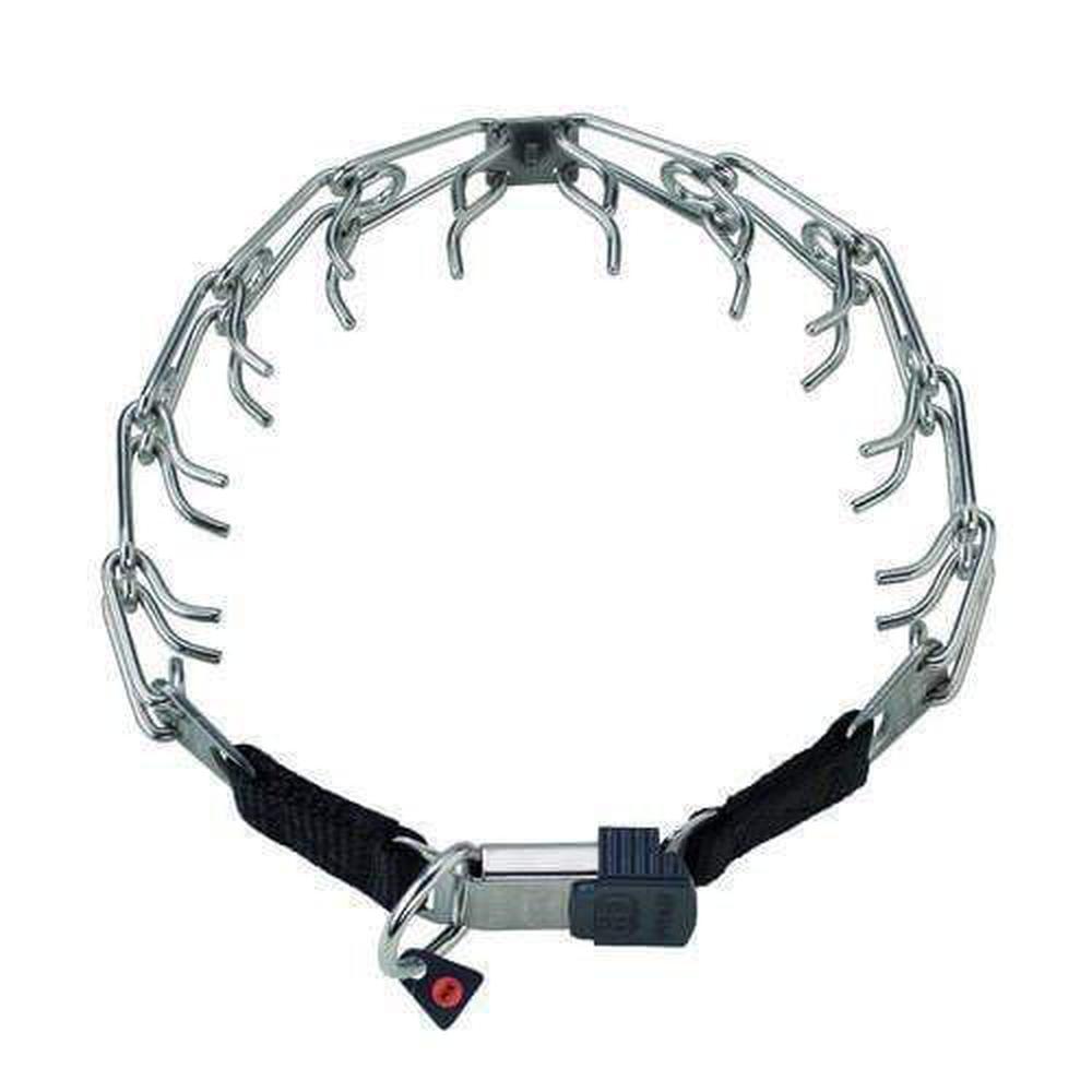 Herm Sprenger - ULTRA-PLUS Training Collar with Center-Plate and ClicLock - Stainless Steel Gauge 4mm x 24" (61cm) Collars, Prong/Pinch Dog Collars Dogline