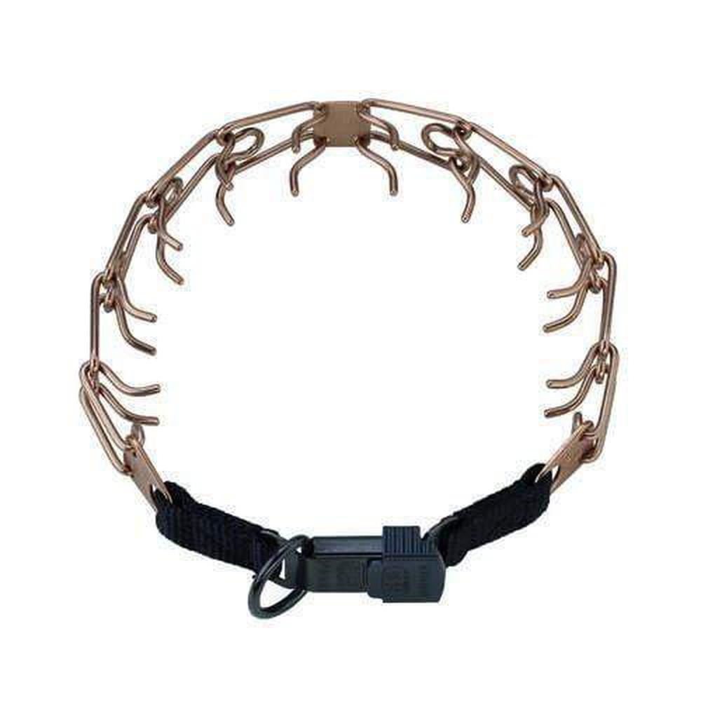 Herm Sprenger - ULTRA-PLUS Training Collar with Center-Plate and ClicLock - Curogan Gauge 4mm x 24" (60cm) Collars, Prong/Pinch Dog Collars Dogline