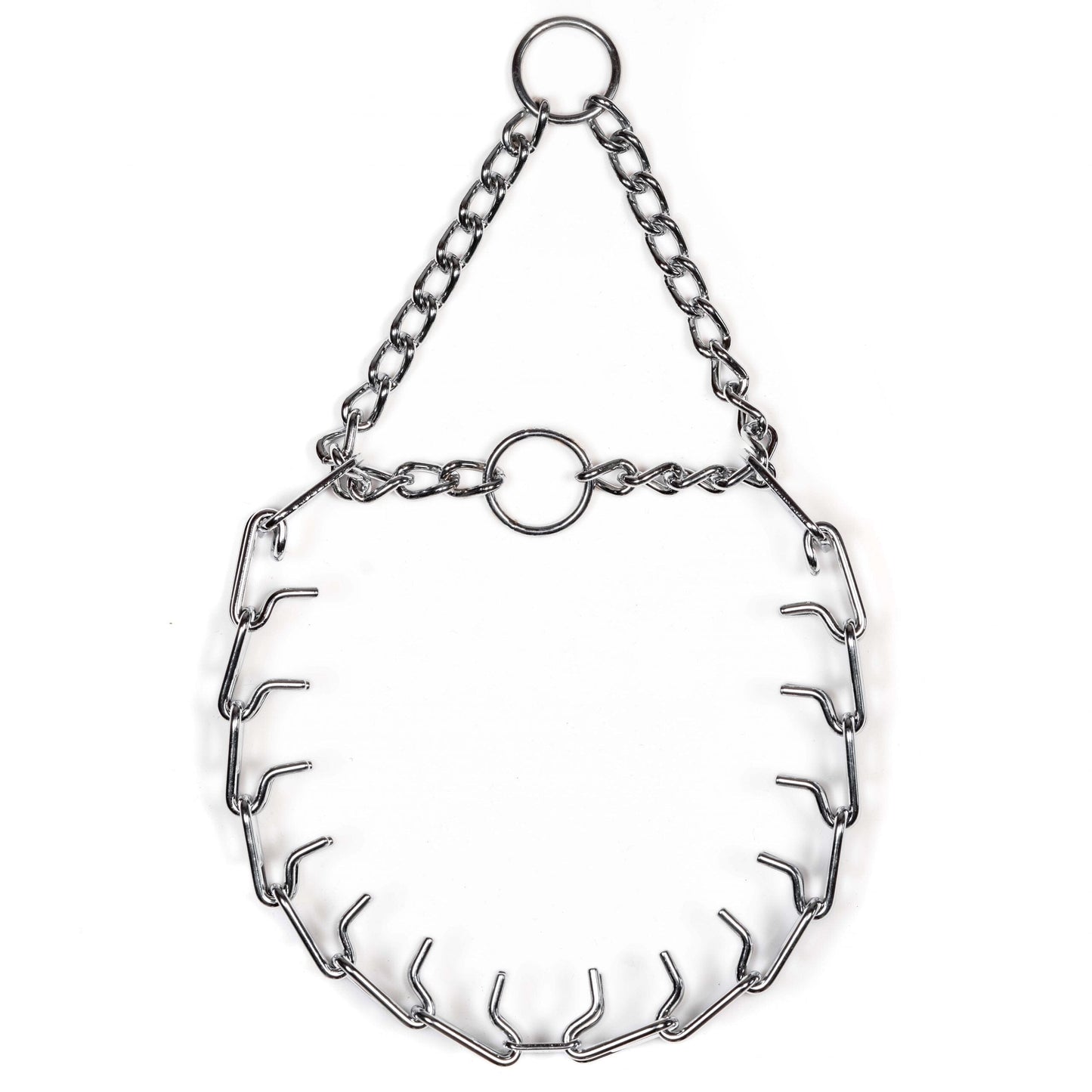 Herm Sprenger - ULTRA-PLUS Training Collar with Center-Plate and Assembly Chain - Short Version – Chrome 2 rings Collars, Prong/Pinch Dog Collars Dogline