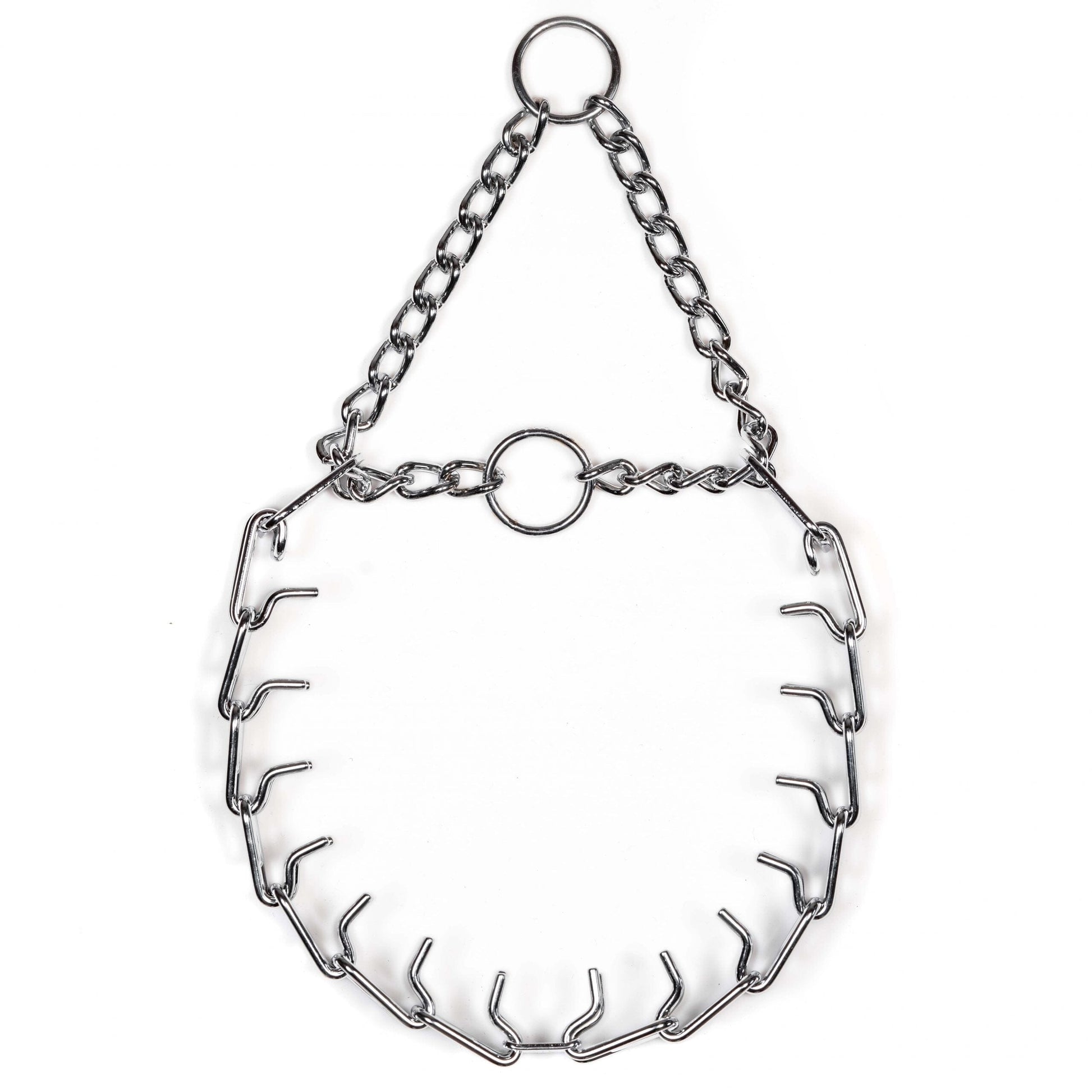 Herm Sprenger - ULTRA-PLUS Training Collar with Center-Plate and Assembly Chain - Short Version – Chrome 2 rings Collars, Prong/Pinch Dog Collars Dogline
