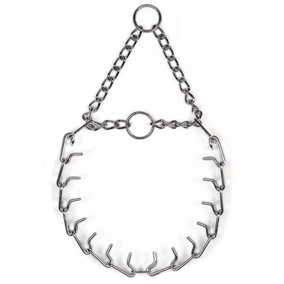 Herm Sprenger - ULTRA-PLUS Training Collar with Center-Plate and Assembly Chain - Short Version – Chrome 2 rings Collars, Prong/Pinch Dog Collars Dogline
