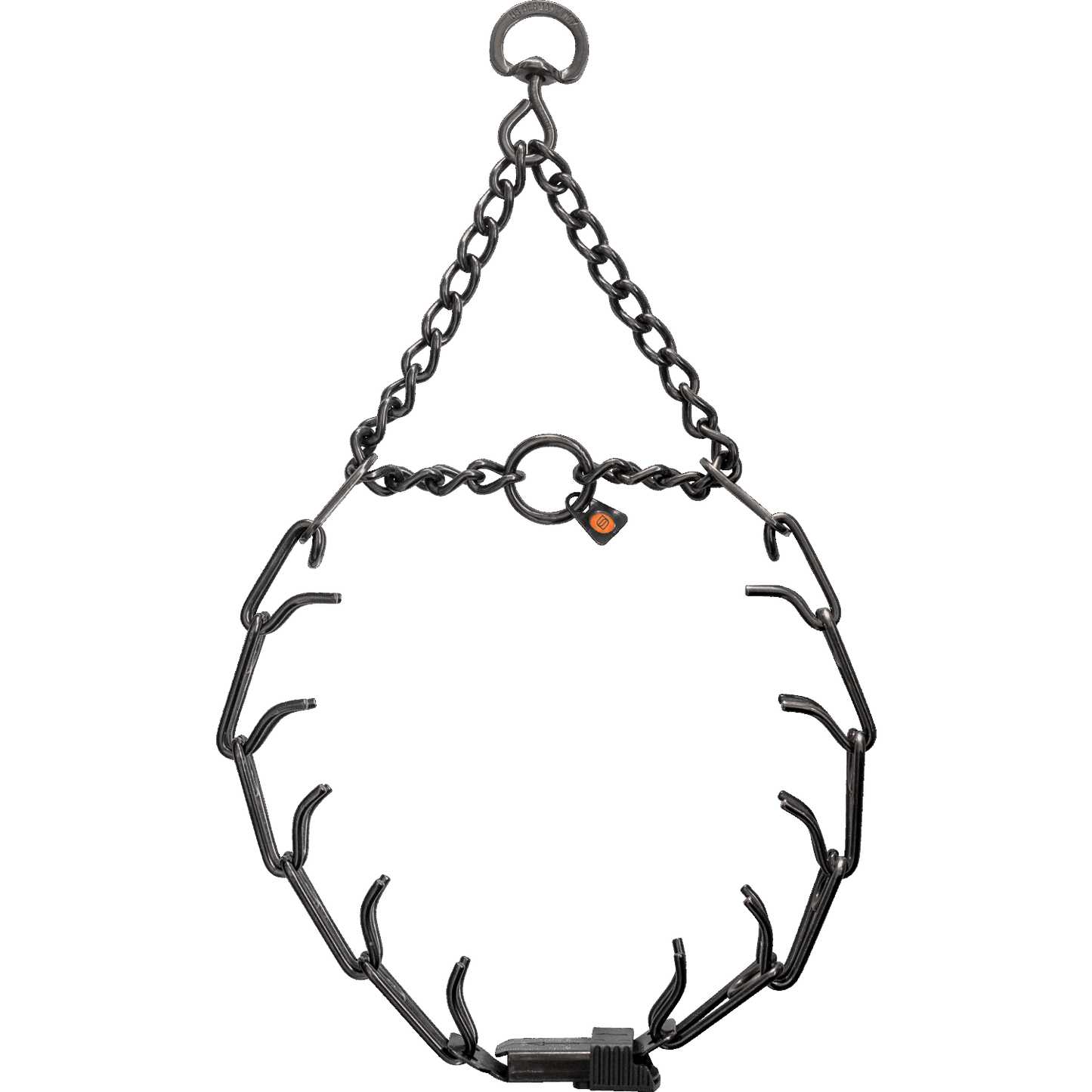 Herm Sprenger - ULTRA-PLUS Training Collar with ClicLock and Assembly Chain - Black Stainless Steel Gauge 4mm x 25" (63cm) Collars, Prong/Pinch Dog Collars Dogline