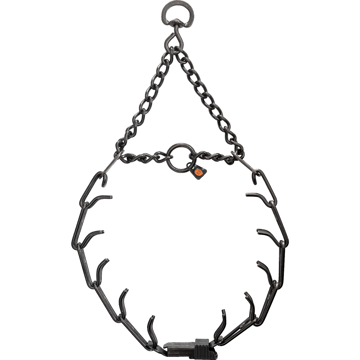 Herm Sprenger - ULTRA-PLUS Training Collar with ClicLock and Assembly Chain - Black Stainless Steel Gauge 4mm x 25" (63cm) Collars, Prong/Pinch Dog Collars Dogline