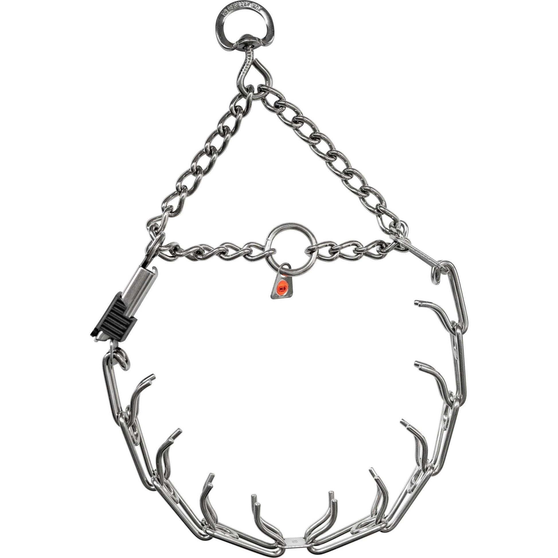 Herm Sprenger - ULTRA-PLUS Training Collar with Center-Plate, Assembly Chain & ClicLock – Comfort Version – Stainless Steel Collars, Prong/Pinch Dog Collars Dogline