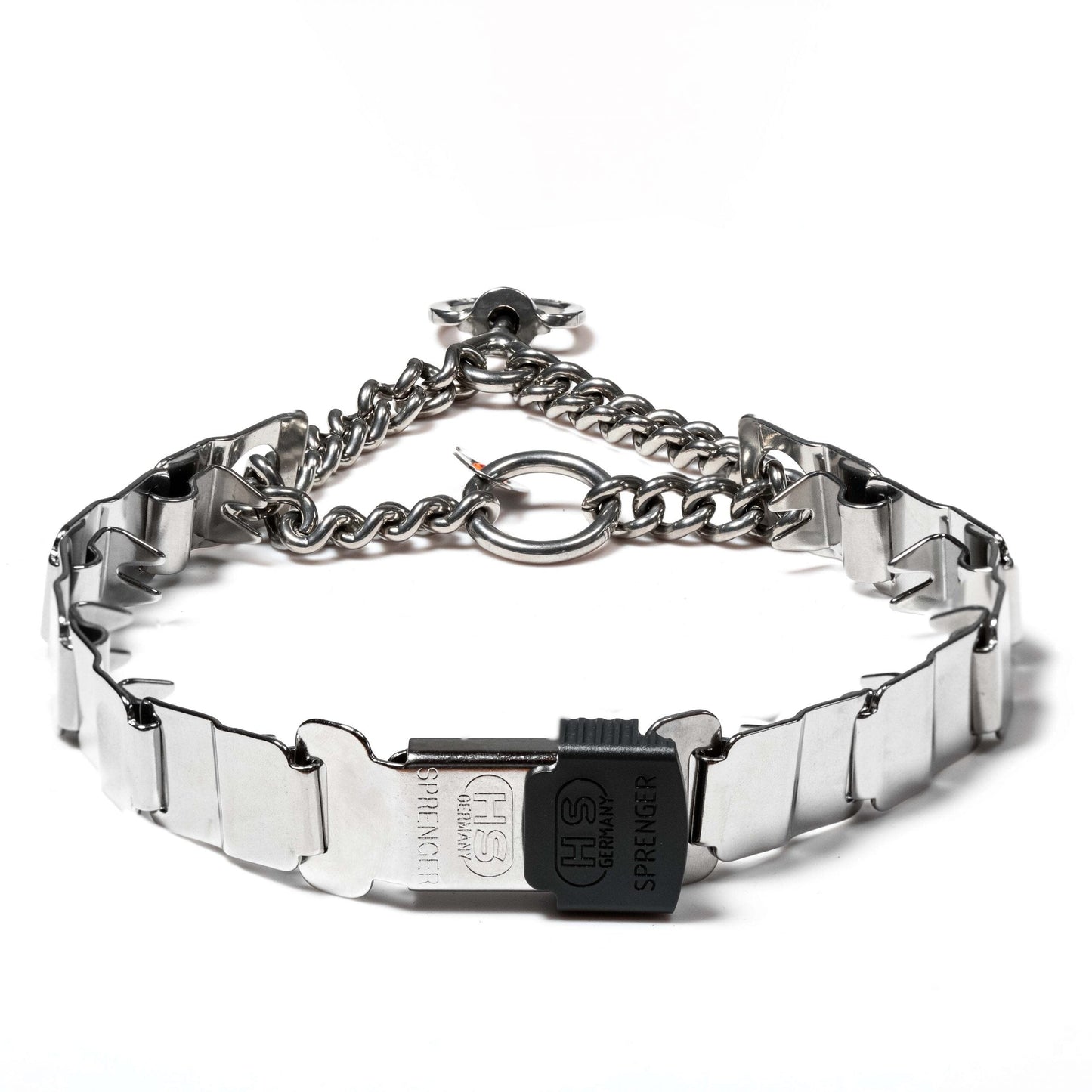 Herm Sprenger - NeckTech Sport with Assembly Chain and ClicLock - Stainless Steel Collars, Prong/Pinch Dog Collars Dogline