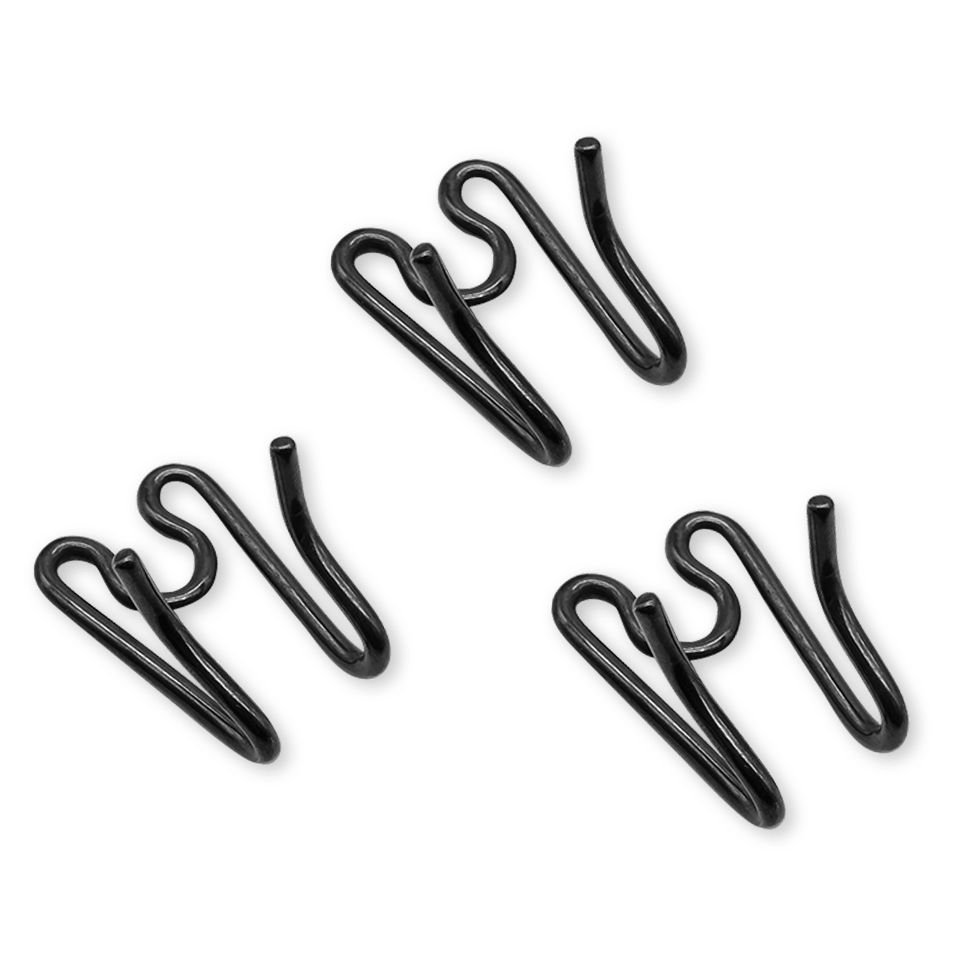 Herm Sprenger - ULTRA-PLUS Training Collar Middle Links for Lengthening (3-Pack) - Black Stainless Steel 3-pack - Gauge 4.0mm x 2" (5cm) Collars, Prong/Pinch Dog Collars Dogline