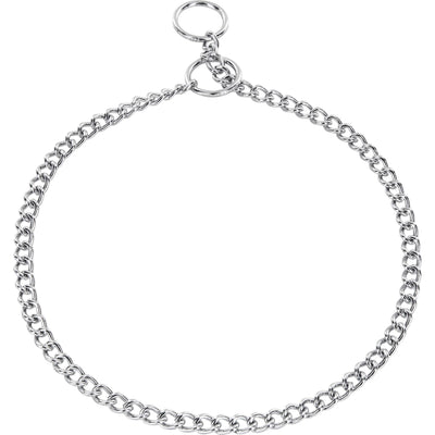 Herm Sprenger - Choke Chain Collar - Short Round Links - Chrome, 1.5 mm Gauge 1.5mm x 22" (55cm) Collars, Choke Chain Dog Collars Dogline
