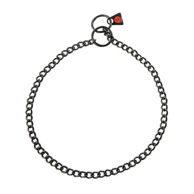 Herm Sprenger - Slide Chain Collar - Black Stainless Steel, 1.5 mm Gauge 1.5mm x 24" (60cm) Collars, Choke Chain Dog Collars Dogline