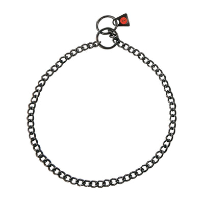 Herm Sprenger - Slide Chain Collar - Black Stainless Steel Collars, Choke Chain Dog Collars Dogline