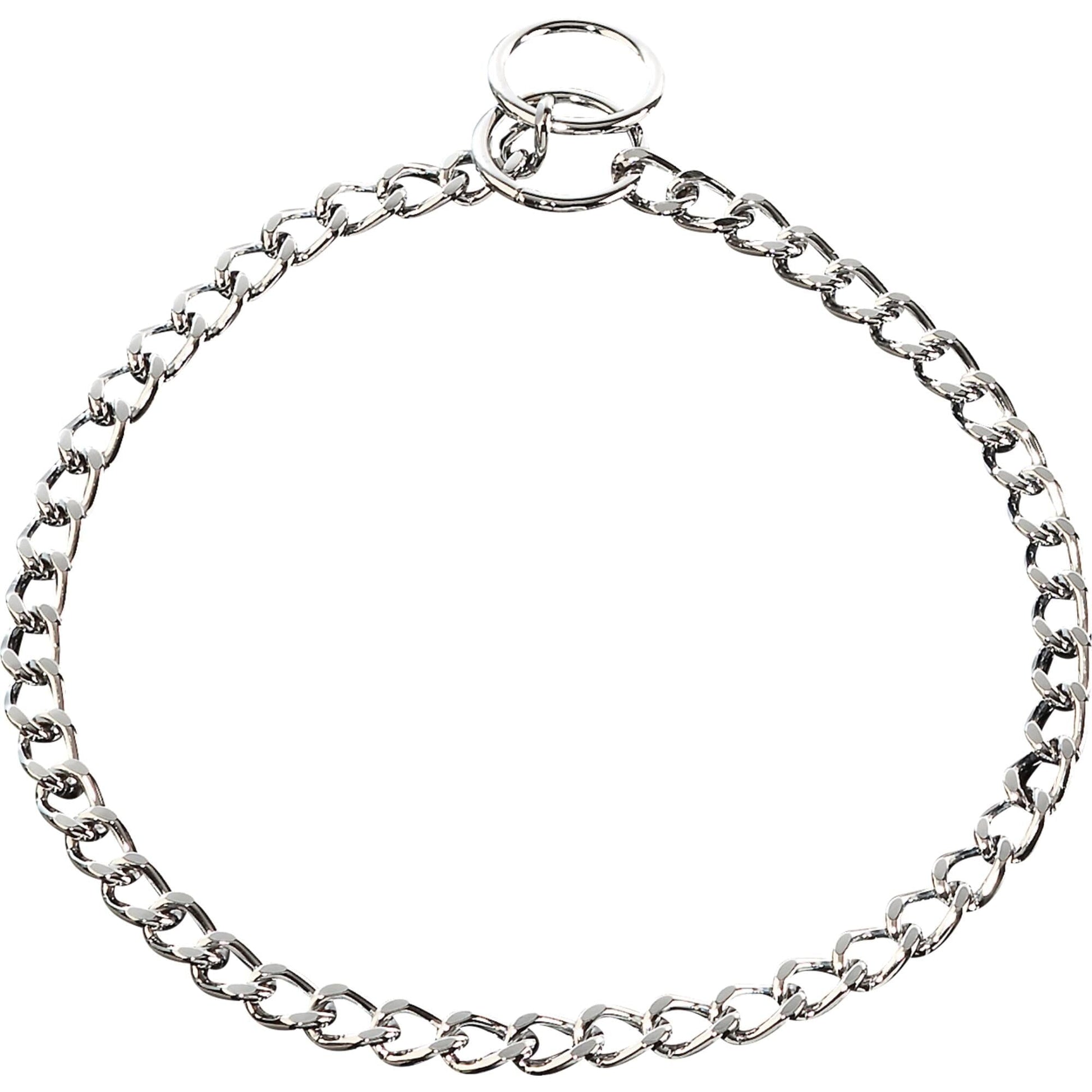 Herm Sprenger - Choke Chain Collar - Flat Polished Links - Chrome, 2.5 mm Gauge 2.5 mm x 28" (70cm) Collars, Choke Chain Dog Collars Dogline