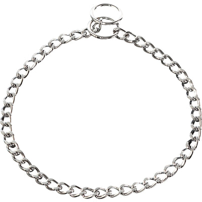 Herm Sprenger - Choke Chain Collar - Flat Polished Links - Chrome, 2.5 mm Gauge 2.5 mm x 28" (70cm) Collars, Choke Chain Dog Collars Dogline