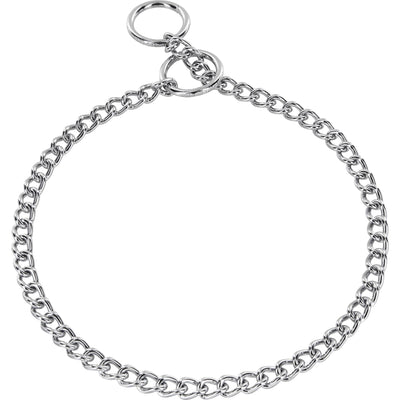 Herm Sprenger - Choke Chain Collar - Round, Narrow Links - Chrome, 3 mm Collars, Choke Chain Dog Collars Dogline
