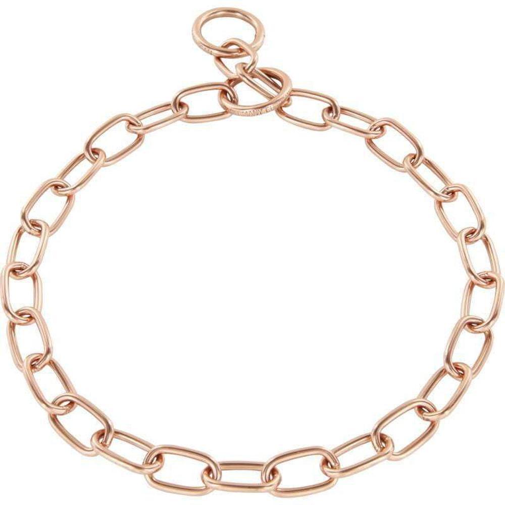 Herm Sprenger - Short Link Fur Saver Collar - Curogan Gauge 3mm x 26" (67cm) Collars, Choke Chain Dog Collars Dogline