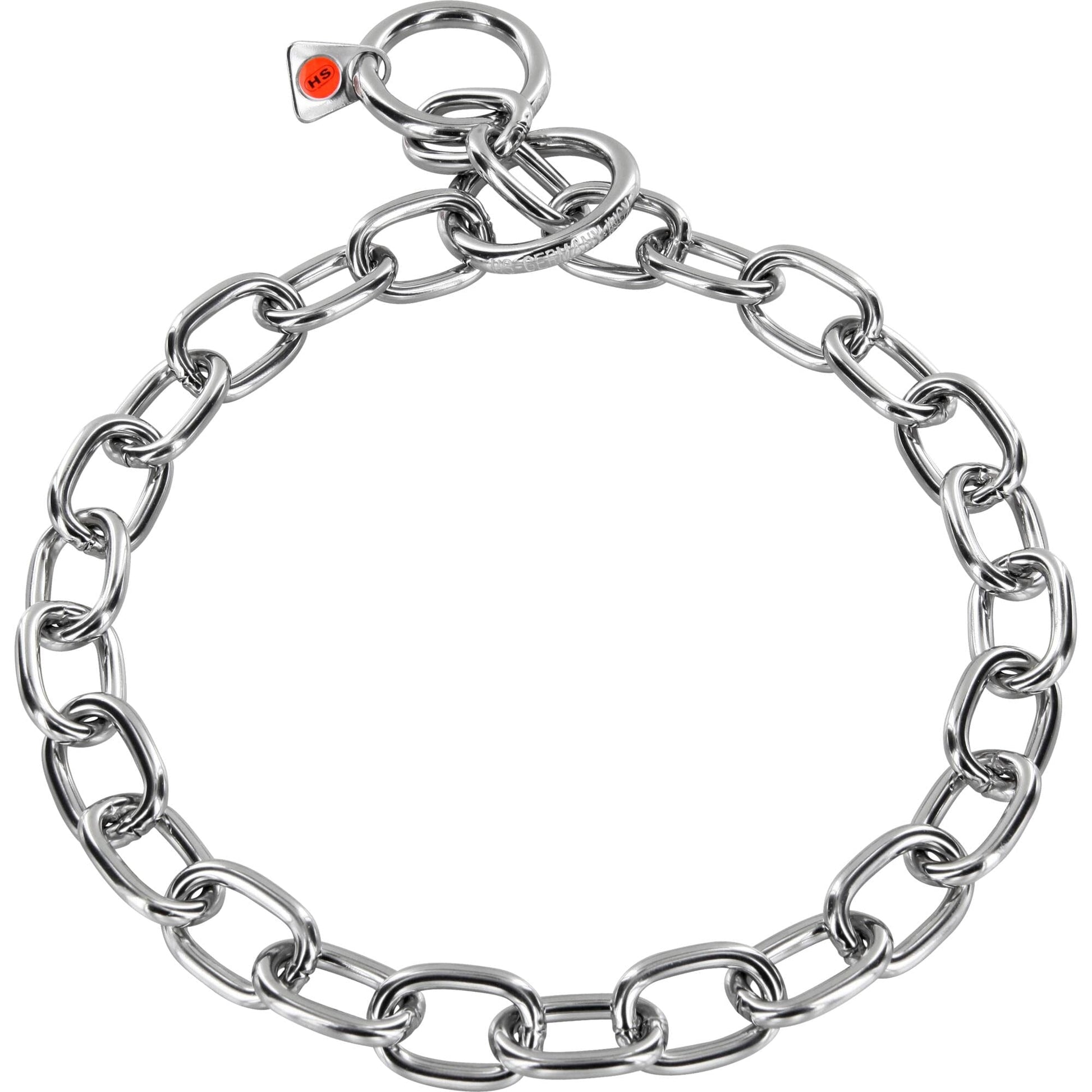 Herm Sprenger - Short Link Fur Saver Collar - Stainless Steel Collars, Choke Chain Dog Collars Dogline