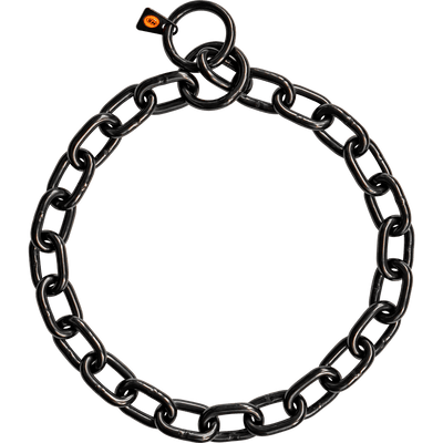 Herm Sprenger - Extra Strong Collar - Medium Links - Black Stainless Steel, 5mm Gauge 5mm X 29" (73cm) Collars, Choke Chain Dog Collars Dogline