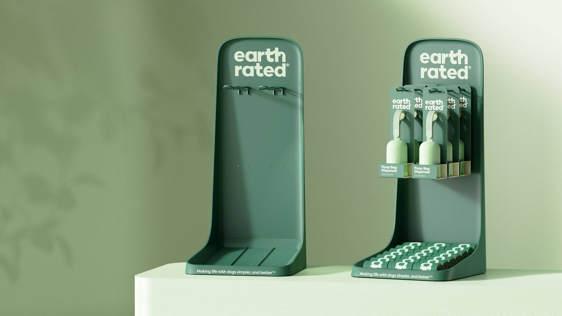 Earth Rated 21 Refill Rolls for Counter Display - Unscented Pet Palette Distribution