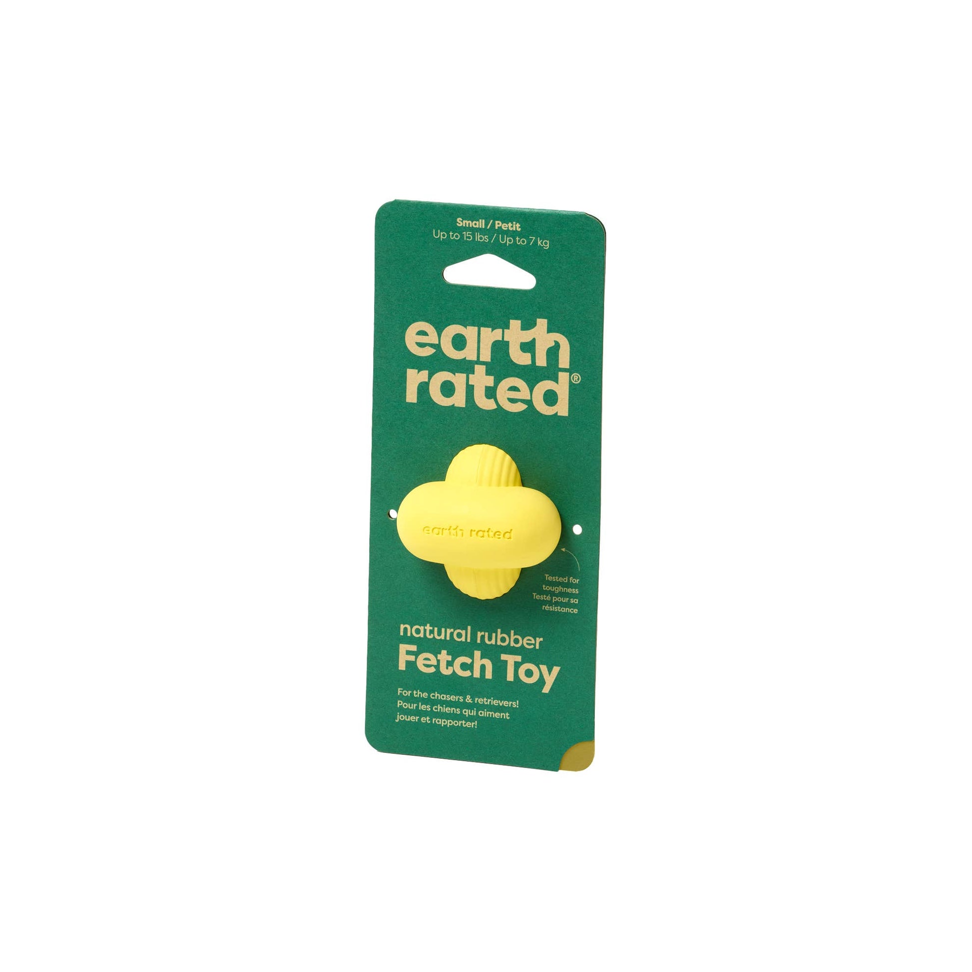 Earth Rated Rubber Fetch Dog Toy, Large Yellow Pet Palette Distribution