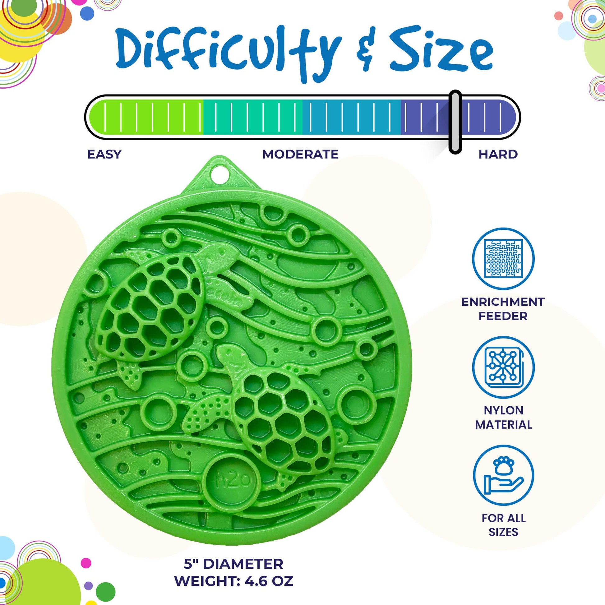 Water Nylon eCoin Durable Enrichment Snacking Coin for Dogs | USA-Made Lick Mat Alternative ECOIN SodaPup/True Dogs, LLC