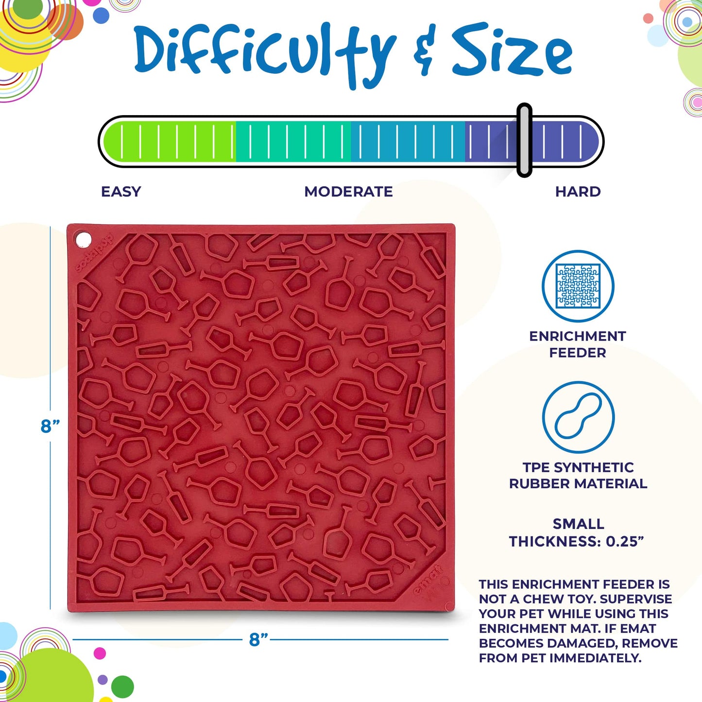 Vino Dog eMat - Enrichment Lick Mat For Dogs and Cats | Wine-Inspired Design| SodaPup EMAT SodaPup/True Dogs, LLC