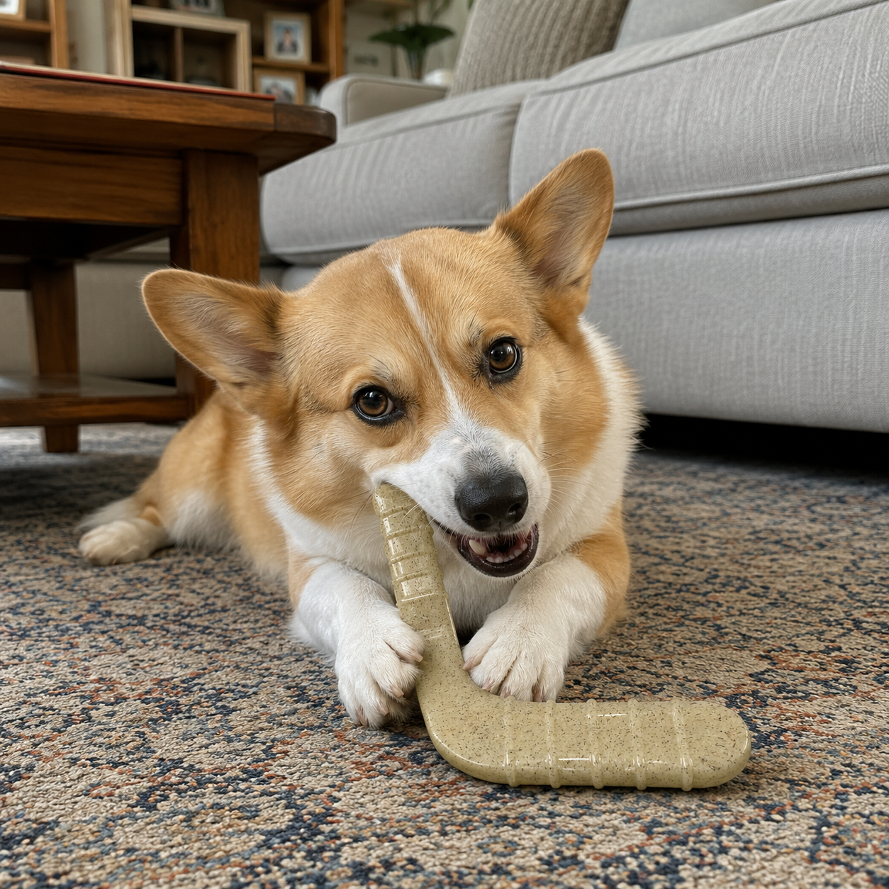 Hockey Stick Nylon Dog Chew Toy - Ultra-Durable for Aggressive Chewers USA Nylon Dog Toys SodaPup/True Dogs, LLC