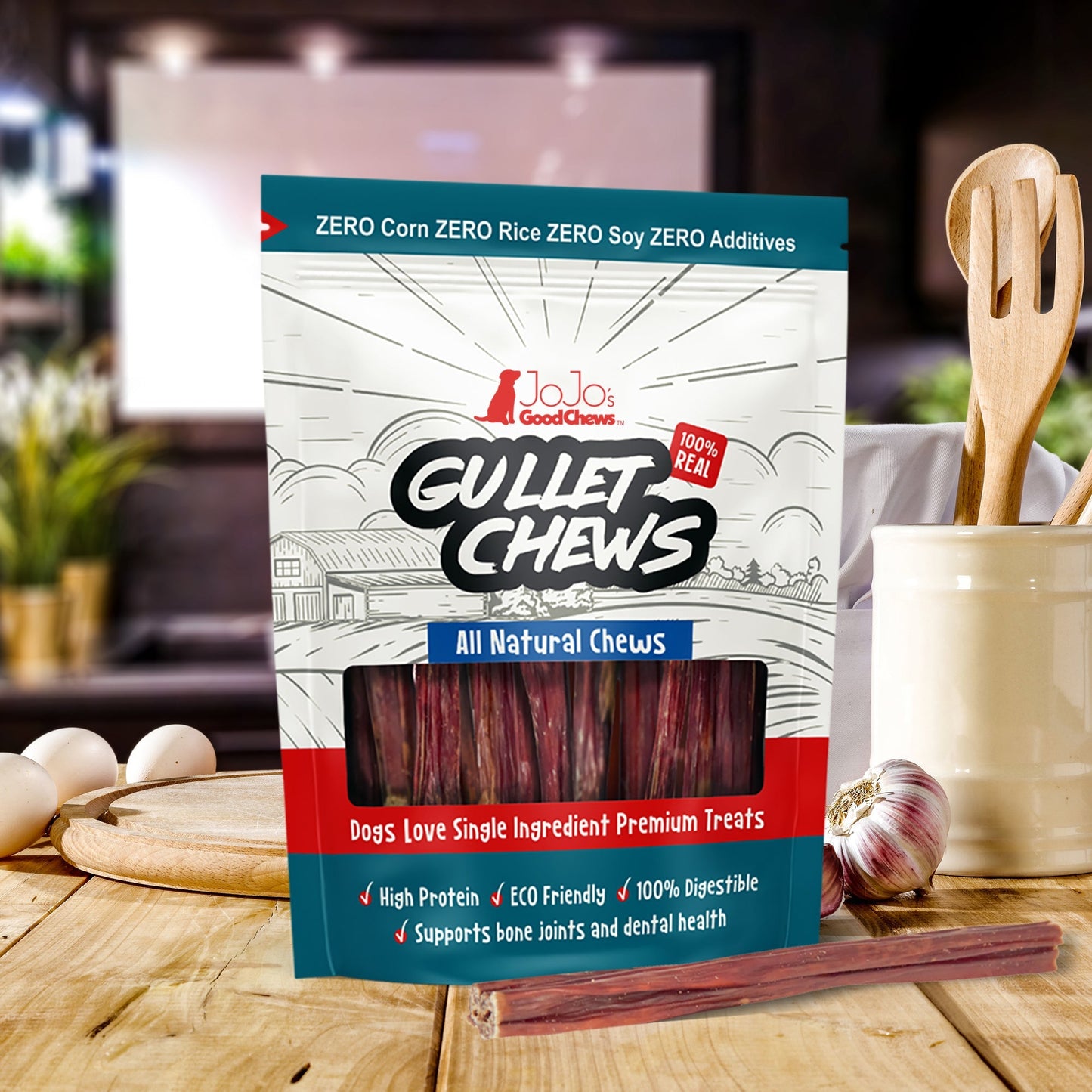 All-Natural Beef Gullet Stick Dog Treats – Delicious & Nutritious, Healthy Chews – 6 Inches (5-Pack) Dog Treats American Pet Supplies