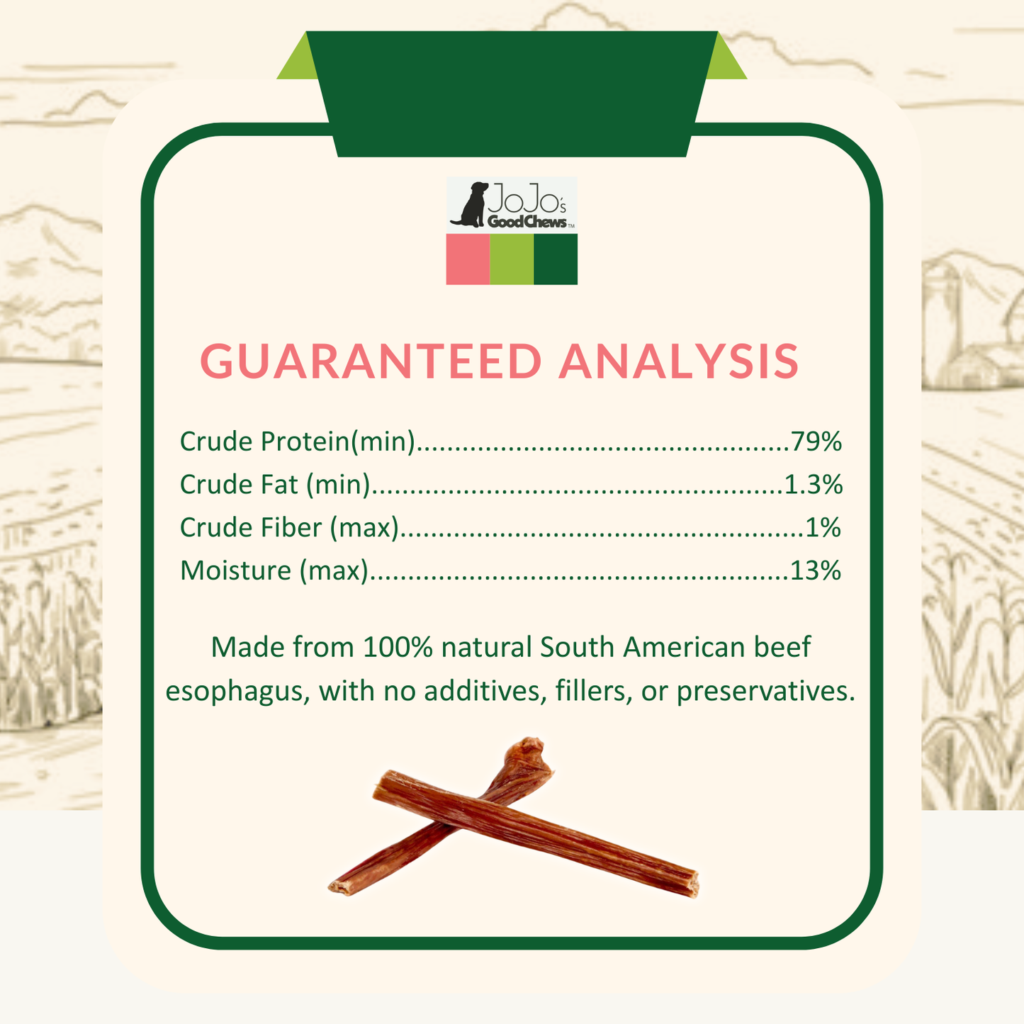 All-Natural Beef Gullet Stick Dog Treats – Delicious & Nutritious, Healthy Chews – 6 Inches (5-Pack) Dog Treats American Pet Supplies