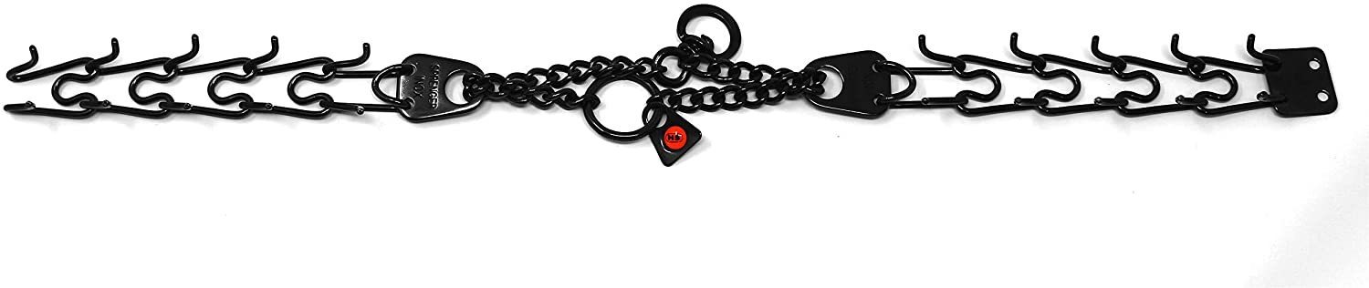 Herm Sprenger Black Stainless Steel Prong Dog Training Collar with Swivel Collars, Prong/Pinch Dog Collars Dogline