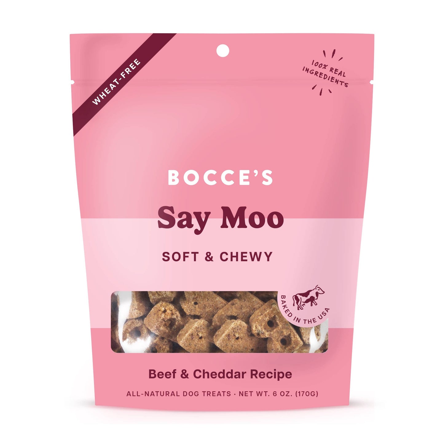 Bocce's Bakery Say MOOOO Soft & Chewy Dog Treats 6oz Soft & Chewy Antelope Pets